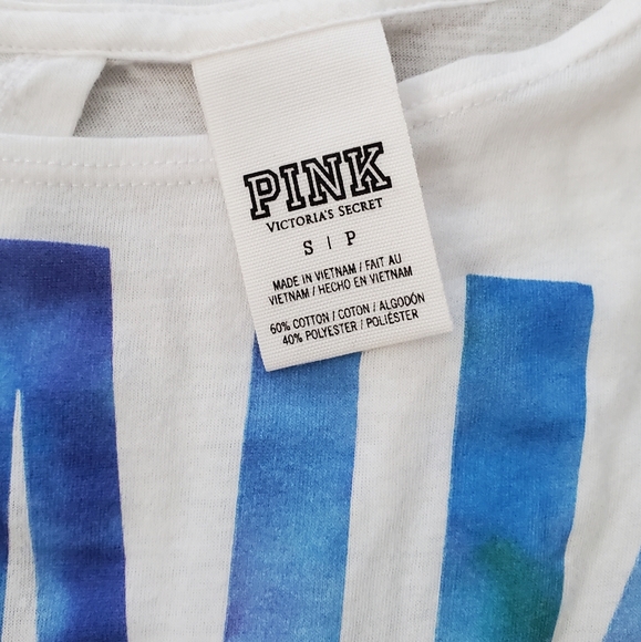 PINK Muscle Tee w Open Back - Picture 2 of 3